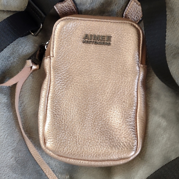 Aimee Kestenburg Pink Metallic Just Saying Crossbody Purse - Picture 8 of 13